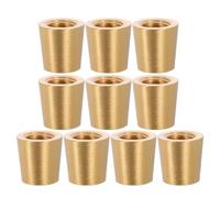 Baluue 10 Piezas Patas de Latón para Muebles Bases de Madera con Acabado Pulido Elevadores Cónicos para Bandejas de Cocina y Cajas de Joyería Accesorios Decorativos Versátiles y