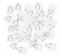 Baluue 100 Ganchos Adhesivos para Platos Grandes Colgadores Invisibles Cuadrados de Plástico para Soporte Vertical Colgador Multiusos Oculto para Cocina y Ahorro de Espacio