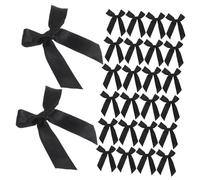Baluue 100 Piezas Lazos Hechos a Mano Mini Lazos Negros Lazos Finos Pequeños para Manualidades Proyectos De Costura Envoltorios De Regalos Recuerdos De Bodas