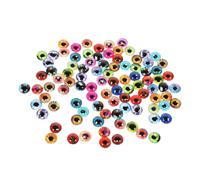 Baluue 100 Piezas Parches de Ojo de Muñeca Vidrio Realista Accesorios para Manualidades Bricolaje Decoración de Amigurumis y Juguetes