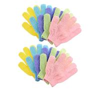 Baluue 10pares Guantes Exfoliantes De Ducha De Doble Cara Para Cuidado Piel Material Duradero Limpieza Profunda y Suave Exfoliación Para Cuerpo y Masaje