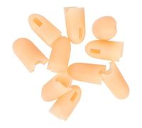 Baluue 10piezas Fundas de Silicona para Dedos Falsos Reutilizables para Manicura Casa Accesorios para Practicar Uñas Cubre Dedos para Arte de Uñas Color Carne