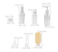 Baluue 11 Piezas Botellas Viaje Reutilizables Antifugas para Champú Loción Crema Cosméticos Portátiles para Viajes Negocios Vacaciones