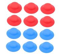 Baluue 12 Arandelas Abatibles para Botellas de Vidrio Juntas Selladoras Rojas y Azules Juntas para Tapones de Botellas Tapa Abatible Repuestos Antidesbordamiento para Jugo y Vino