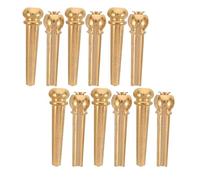 Baluue 12 Clavijas para Puente de Guitarra Acústica de Latón 12 Piezas Cabeza Redonda y Cónica Juego de Repuesto Compatible para Cambio Rápido de Cuerdas Accesorios para Reparación y