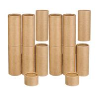 Baluue 12 Piezas Cajas de Papel Kraft para Almacenamiento y Presentación para Botellas de Aceites de 50ml, Tubos Redondos Diseño Minimalista y Elegante en Ocasiones Obsequios