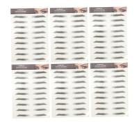 Baluue 12 Piezas Pegatinas Impermeables Para Cejas Efecto De Pelo Para Mujer Tatuajes De Cejas De Imitación Para Maquillaje Diario