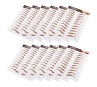 Baluue 12hojas Pegatinas De Cejas Impermeables Simulación Realista De Cejas Falsas Para Maquillaje Resistente y Duradero y Ausentes