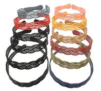 Baluue 12piezas Diademas Cabello De Mujer De Forma De Dientes Diademas Sencillas Para Lavarse La Cara Diseño De Mosaico y Perforación Color Sólido Paquete De Unidades Accesorios Cabello d