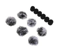 Baluue 12piezas Kit de Accesorios para Micrófonos de Solapa Paravientos Antiviento para Micrófono Inalámbrico Fundas de Esponja y Parabrisas Peludo para Reuniones y Entrevistas al Aire