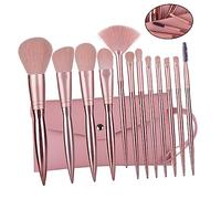 Baluue 12piezas Kit De Brochas De Maquillaje Profesional Cepillo Para Polvos Mango De Plástico Bolsa Incluida