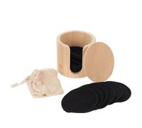 Baluue 16 Piezas Almohadillas Faciales y Estuche de Bambú para Limpieza de Material de Bambú Lavables y Reutilizables, Bolsa de Algodón para Desmaquillar