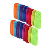 Baluue 16 piezas Fundas Reutilizables de Neopreno para Paletas de Hielo Manguitos Aislantes Anticongelantes Diseño Ergonómico para Picnics Camping y Actividades al Aire