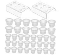 Baluue 1juego Tazas De Para Pigmento Con Soporte Unidades Recipientes Resistentes Al Desgaste Para Tatuajes y Maquillaje Para Salones y Uso Personal