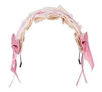 Baluue 1pieza Diadema De Encaje Lolita Lazo Para Fiesta y Cosplay Elegante Accesorio De Cabello Para Disfraces y Trajes De Sirvienta