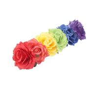 Baluue 1pieza Diadema Floral De Rosa Simulada Para Mujer Accesorio De Fiesta y Boda Guirnalda De Cabello Colorida Para Novias y Fotos Playa Decoración De Carnaval y Eventos