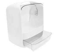 Baluue 1pieza Organizador De Cosméticos De Cristal Pequeño Ventana Visible Caja De Almacenamiento Para Maquillaje y Cuidado Piel Diseño Creativo Para Escritorio y Tocador