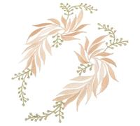 Baluue 2 Parches Bordados Diseño de Hojas Amarillas Parches Termoadhesivos para Coser Ropa Suministros DIY para Decorar y Reparar Prendas Ideales para Faldas Bolsos y Sombreros