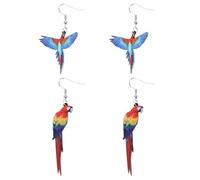 Baluue 2 pares Pendientes Acrílicos Diseño Creativo con Águila y Búho Joyas de Moda para Mujer y Niña Cómodos y Decorativos