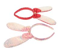 Baluue 2 Piezas accesorios del dia de san valentin accesorios halloween diademas halloween diadema con orejas de orejas de conejo atuendo de conejito