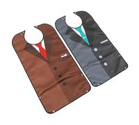 Baluue 2 Piezas Baberos Impermeables Adultos Lavables De Ropa Para Comer Color