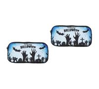 Baluue 2 Piezas Bolsa de Maquillaje de Halloween Bolsa de Maquillaje de Viaje Bolsa de Viaje para Maquillaje Neceser de Viaje portátil Carteras góticas Bolsas de Maquillaje Tela Oxford