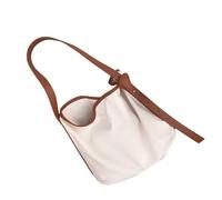 Baluue 2 piezas Bolso Bucket de Lona para Mujer de Bolso Shopping Grande y Marrón Diseño Sencillo y Espacioso para Uso Diario y Viajes