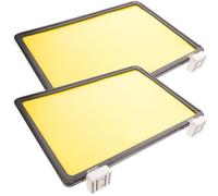 Baluue 2 piezas Carteles Magnéticos para Estantes Soportes de Etiquetas con Marco Negro Señales Indicadoras Multiusos para Almacén y Tienda Ligero con Base Magnética Uso Supermercados y