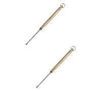 Baluue 2 Piezas Cuchara De Oreja De Aleación De Titanio Herramientas De Limpieza De Oídos Cera De Oído Tapones Para Los Oídos Para Kit De Eliminación De Cerumen Golden Acero Inoxidable