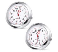 Baluue 2 Piezas de Esfera de Reloj de Enfermera de Cuarzo Diseño Conciso, Material de Vidrio, Fácil de Llevar para Manual DIY y Reloj de Bolsillo Varios Estilos