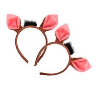 Baluue 2 Piezas Diademas de Orejas de Cerdo Suaves para Accesorio Decorativo Cosplay para Fiestas de Unidades con Diseño de Cerdito Adorable y Cómodo
