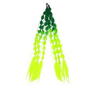 Baluue 2 Piezas Extensiones de Coleta Trenzadas Burbuja Verdes Degradadas para Niñas Peluca Ponytail Sintética de Diseño Hecho Mano Fácil Instalación Accesorio para Fiesta y Carnaval