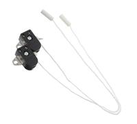 Baluue 2 piezas Interruptor de Luz con Cuerda para Baño Unidades Interruptor de Pared con Cuerda Resistente y Práctico Apto para Lámparas de Pared Negro Fácil de Reemplazar