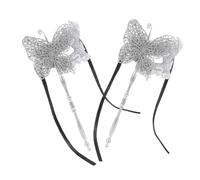 Baluue 2 Piezas Máscara de Mascarada Patrón de Dragón Elegante y Cómoda con Mango para Mujeres Fiestas de Disfraces y Bailes de Máscaras