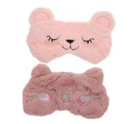 Baluue 2 Piezas Para Ojos De Peluche Forma De Animal Para Dormir Ojos Encantadores Portátiles Vendas Para Dormir Viajes o Дома