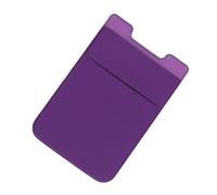 Baluue 2 Piezas Pegatina Adhesiva Doble Capa para Teléfono Móvil Púrpura, Bolsillo Elástico de PU y PVC para Tarjetas, Soporte Trasero Delgado para Smartphone