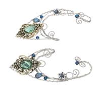 Baluue 2 Piezas Pendientes de Duende Verde con Diseño Elegante y Duradero sin Perforación Envoltura de Oreja para Disfraces de Accesorios Versátiles para Mujer Bodas y Fiestas