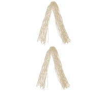Baluue 2 Piezas pequeñas sucias rastas de cabello humano peluca de pelo de moda pelucas trenzadas rastas largas extensiones de peluca Alambre de alta temperatura