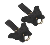 Baluue 2 Piezas Renaissance Skirt Hike Clips Viking-inspired Faux Leather Waistband Accessories For Women Medieval Cosplay Belt Holders Costume Props For Festival And Stage