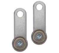 Baluue 2 piezas Trolley para Puerta Corredera de Acero Canal con Rodamientos Doble Rueda Ensamblaje Resistente para Deslizamiento Suave y Silencioso Puertas Corredizas