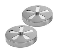 Baluue 2 Piezas Unidades Cubierta de Ventilación Redonda de Acero Inoxidable Regulador de Flujo de Aire Ajustable para Horno y Secadora Rejilla de Ventilación para Cocina Barbacoa y