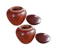 Baluue 2 Urnas Pequeñas Mini Urnas Selladas Ligeras de Madera para Cenizas Humanas Mascotas para Uso Memorial Portátil