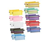 Baluue 20 Piezas Estuche de Lápices Multifuncional con Cremallera Bolsa de Almacenamiento para Papelería Paquete de Color Aleatorio para Escuela Oficina y Viaje Color Aleatorio