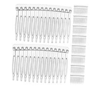 Baluue 20 Piezas Peines Transparentes De Plástico Cabello Peine De Dientes Para Boda Novia Mujer De Boda