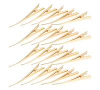 Baluue 20 Piezas Pinzas de Cuerno Engrosado de Metal Tipo Pato para Peluquería DIY Unidades Kc para Cortar y Peinar el Cabello