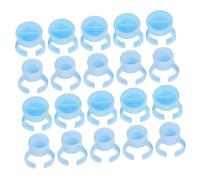 Baluue 200piezas Anillos De Pigmento Para Microblading Tazas De Adhesivo Para Pestañas Soporte De Anillo Para Aplicación De Extensiones Mediano Para Uso Profesional y