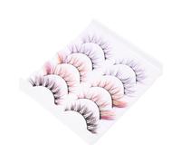 Baluue 20pares Pestañas Postizas Para Cosplay Pestañas Dramáticas y Coloridas Para Fiestas Largas y Ligeras Para Mujeres y Niñas