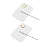 Baluue 2juegos De Mezcla Acrílica Para Maquillaje y Uñas Espátula De Inoxidable Para De Cosméticos Pigmentos y Arte De Uñas