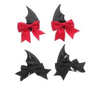 Baluue 2pares Accesorios Cabello de Halloween Pinzas Alas de Murciélago Pinzas Góticas para Mujeres para Fiestas de Cosplay y Decoraciones DIY