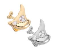 Baluue 2piezas Adornos Dentales de Moda de Parrilla Brillante Joyería Postiza Parrilla para Cosplay Hip Hop Accesorio de Disfraz para Fiestas de Canto Colmillos y Amuleto Bucal